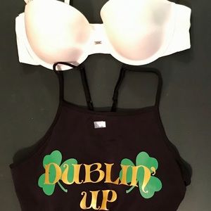 Bra and crop top/work out bra